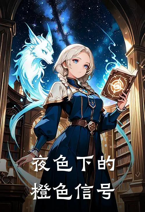 夜色下的橙色信号