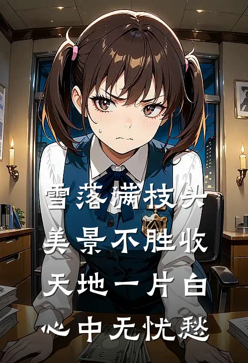 雪落满枝头美景不胜收天地一片白心中无忧愁